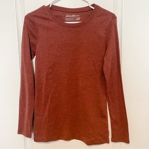 EDDIE BAUER red crewneck long-sleeve tee